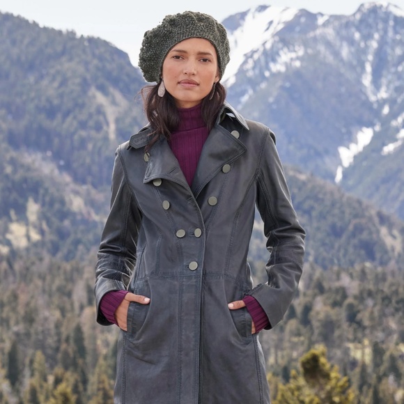 Sundance | Carmichael Leather Trenchcoat in Rust / Terracotta, Sz S ♥ NWT! - Picture 9 of 10